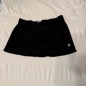 Varsity Black Mini Skirt